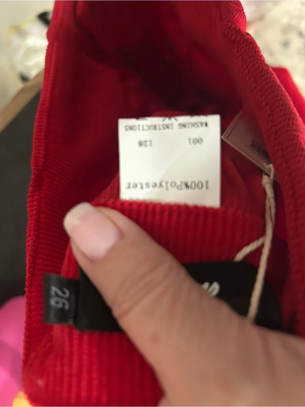 Miikasa Red Corduroy Wide-Leg Men’s Pants